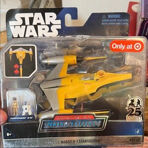 Star Wars Micro Galaxy Squadron Naboo N-1 Starfighter - Yellow and Gray